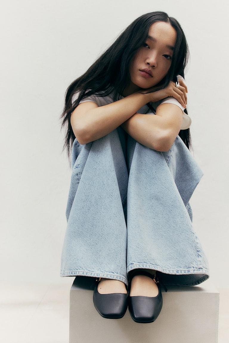 H&M Bailarinas estilo merceditas - Plateado - MUJER