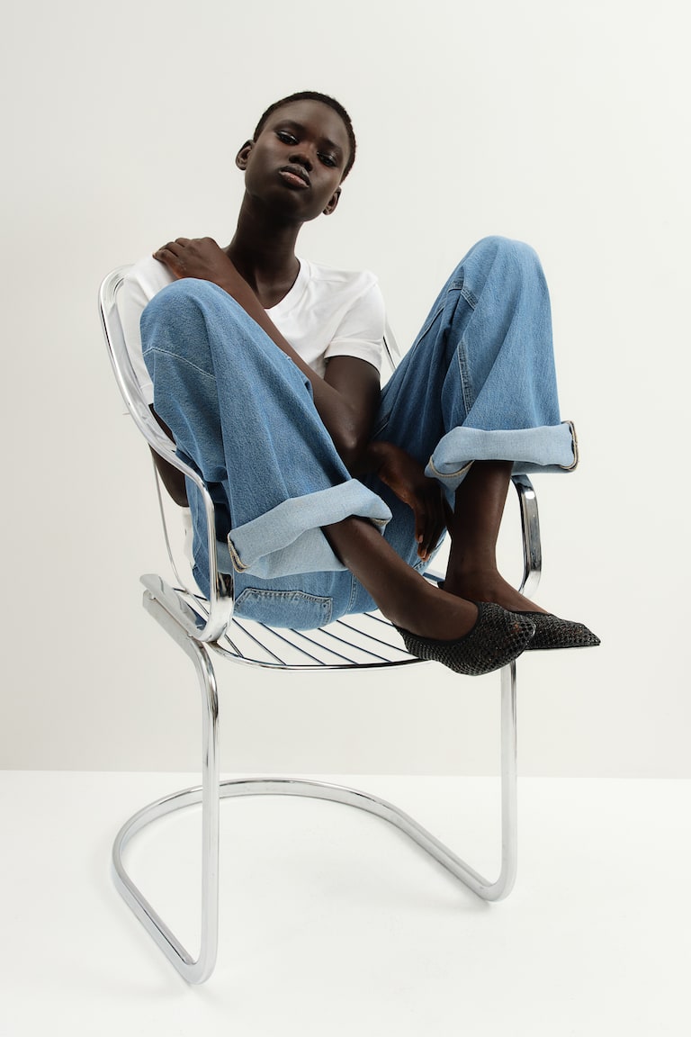 H&M Bailarinas trenzadas - Beige - MUJER