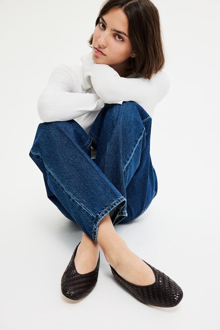 H&M Bailarinas trenzadas - Gris azulado claro - MUJER