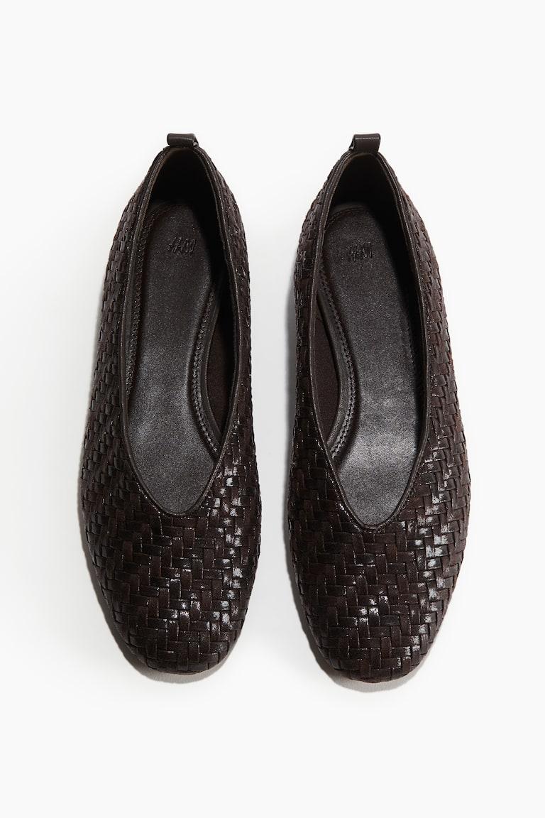 H&M Bailarinas Trenzadas - Marrón Oscuro - MUJER
