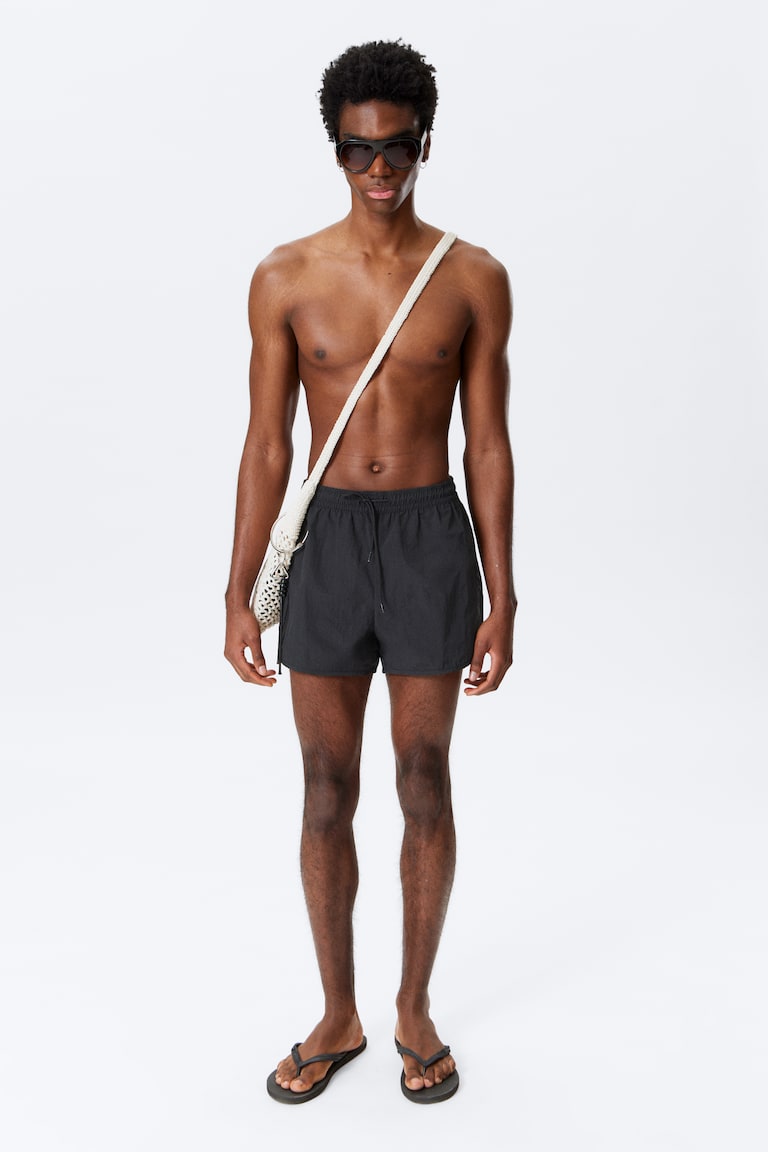 H&M Bañador Corto Con Estructura - Dusty Blue - HOMBRE