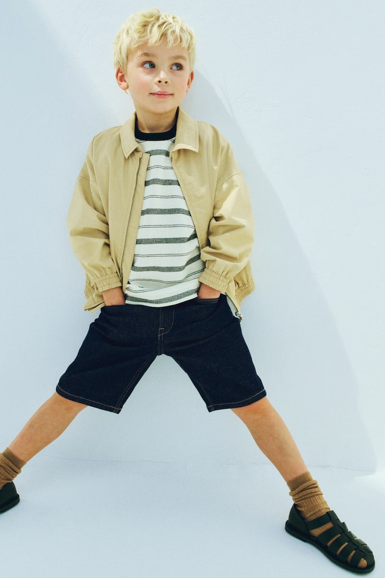 H&M Bermudas vaqueras Loose Fit - Azul denim - NIÑOS