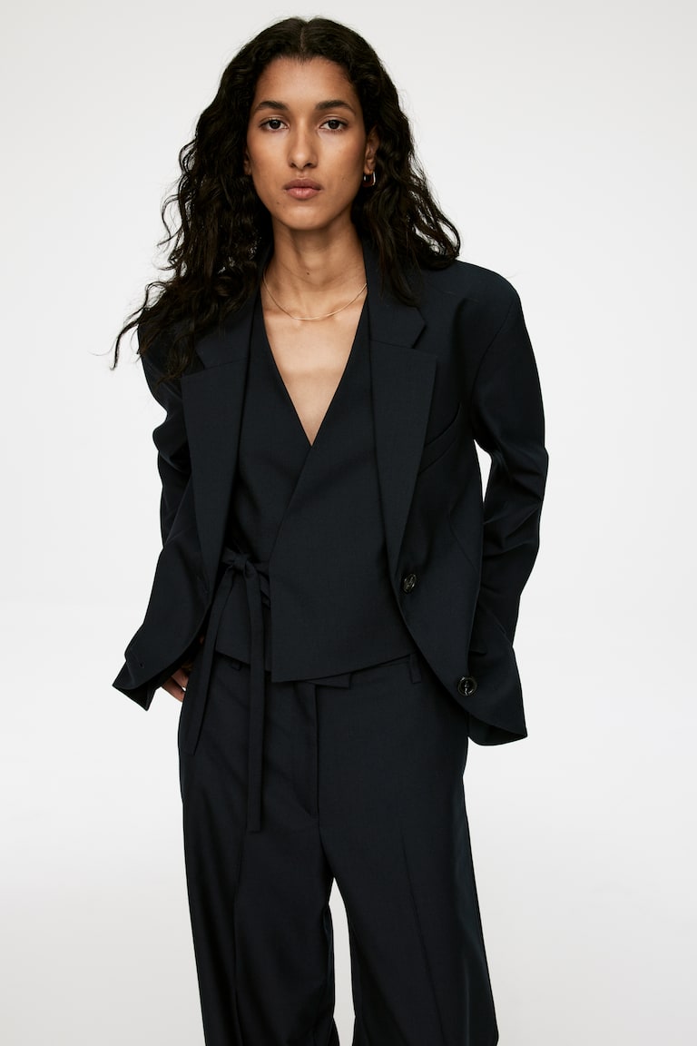 H&M Blazer De Lana Oversize - Beige - MUJER