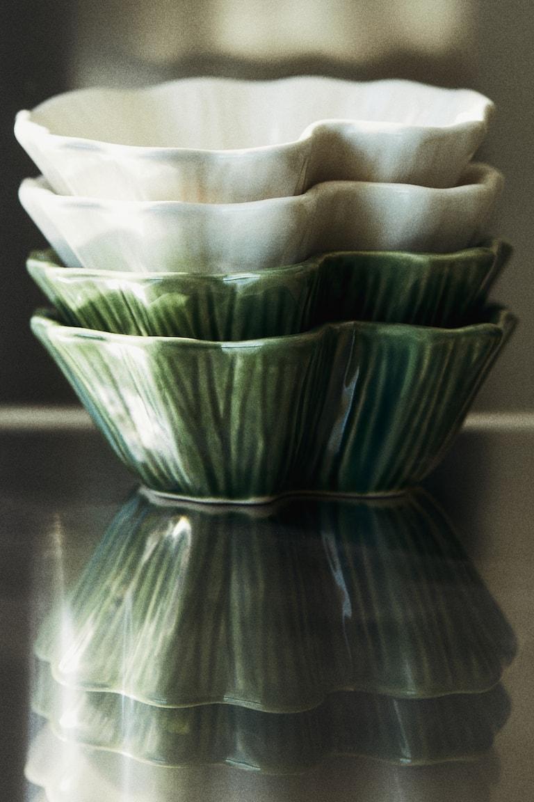 H&M Bol pequeño de gres - Verde - HOME