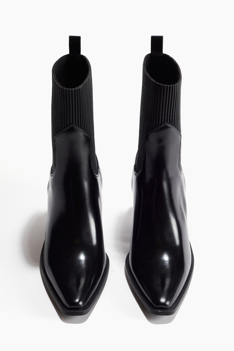 H&M Botas De Puntera Fina - Negro - MUJER