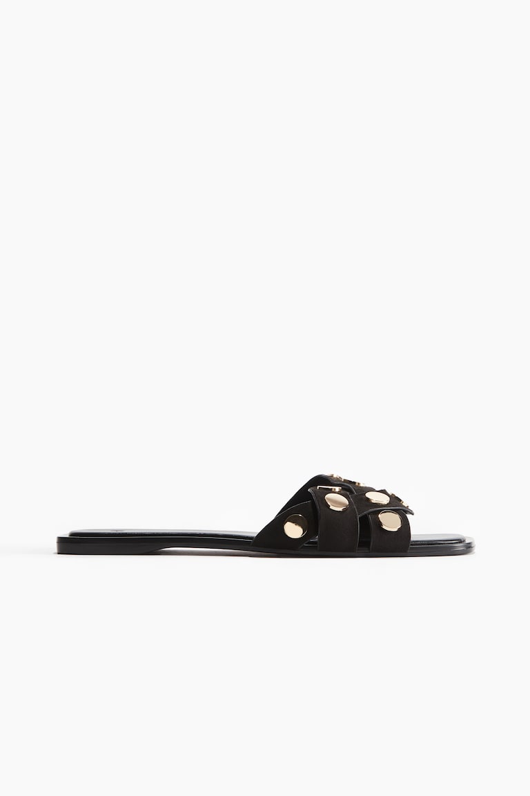 H&M Braided Sandals - Negro/Dorado - MUJER