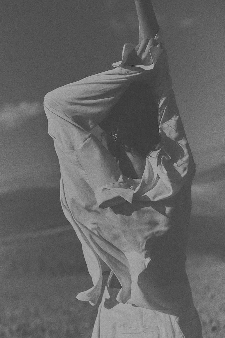 H&M Camisa De Crepé - Crema - MUJER