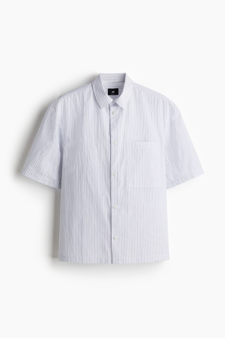 H&M Camisa De Manga Corta Regular Fit - Beige - HOMBRE