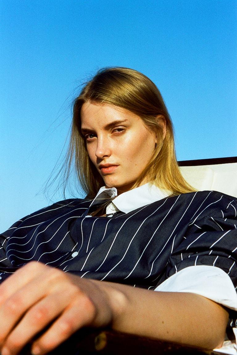 H&M Camisa de popelina - Blanco - MUJER