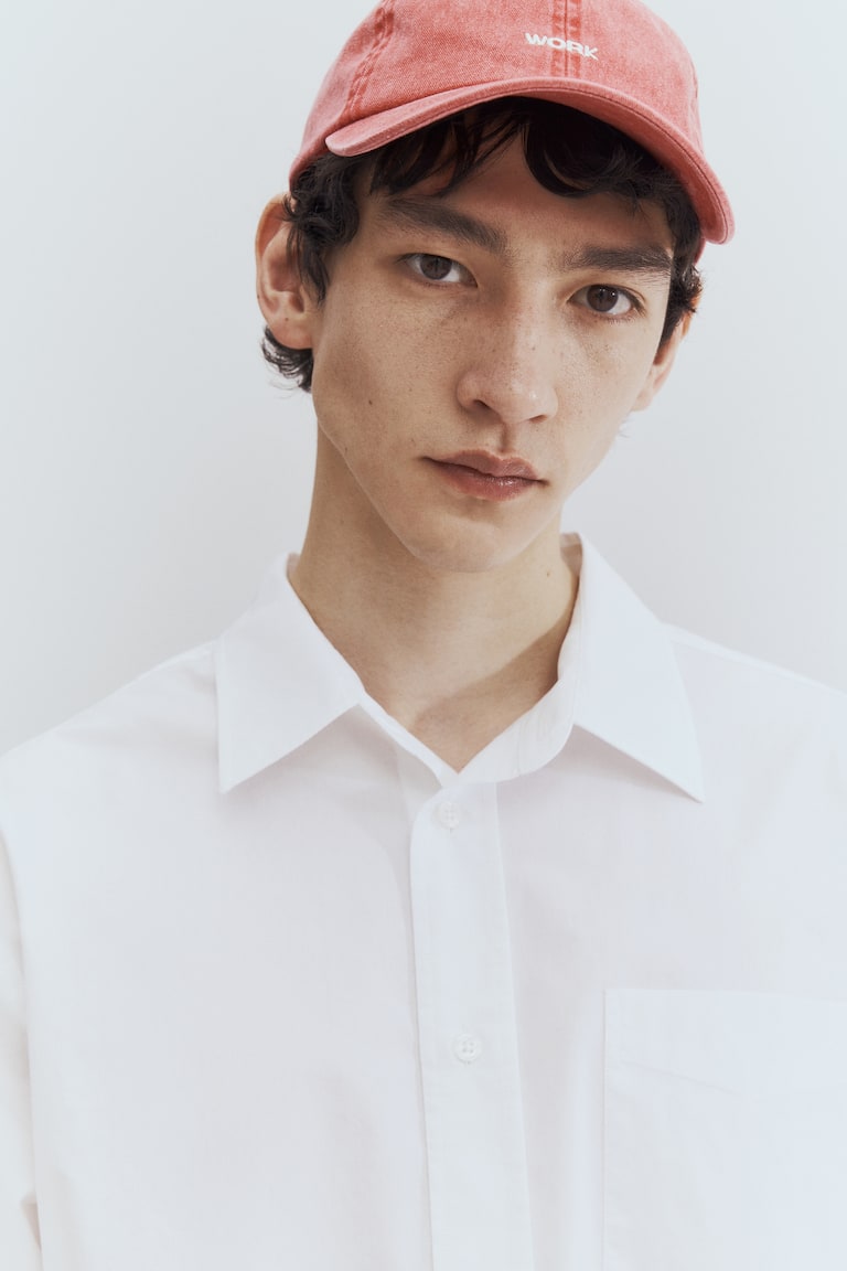 H&M Camisa De Popelina Regular Fit - Blanco - HOMBRE