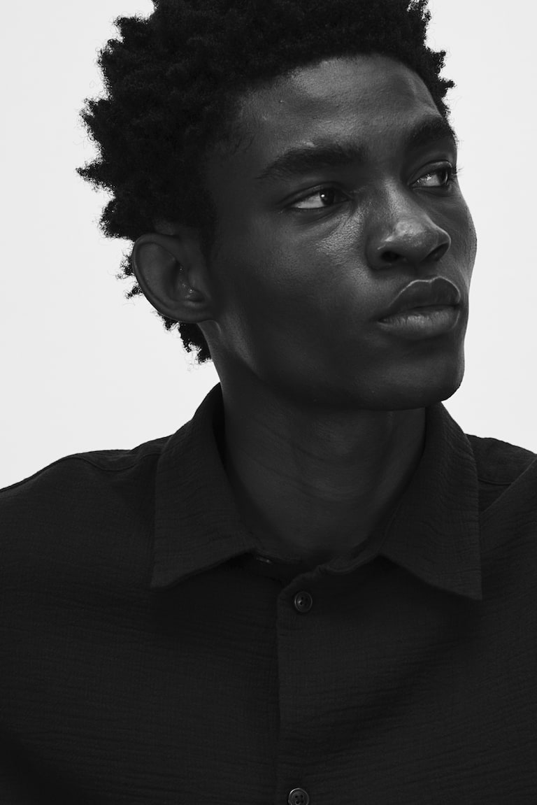 H&M Camisa Regular Fit - Crema - HOMBRE