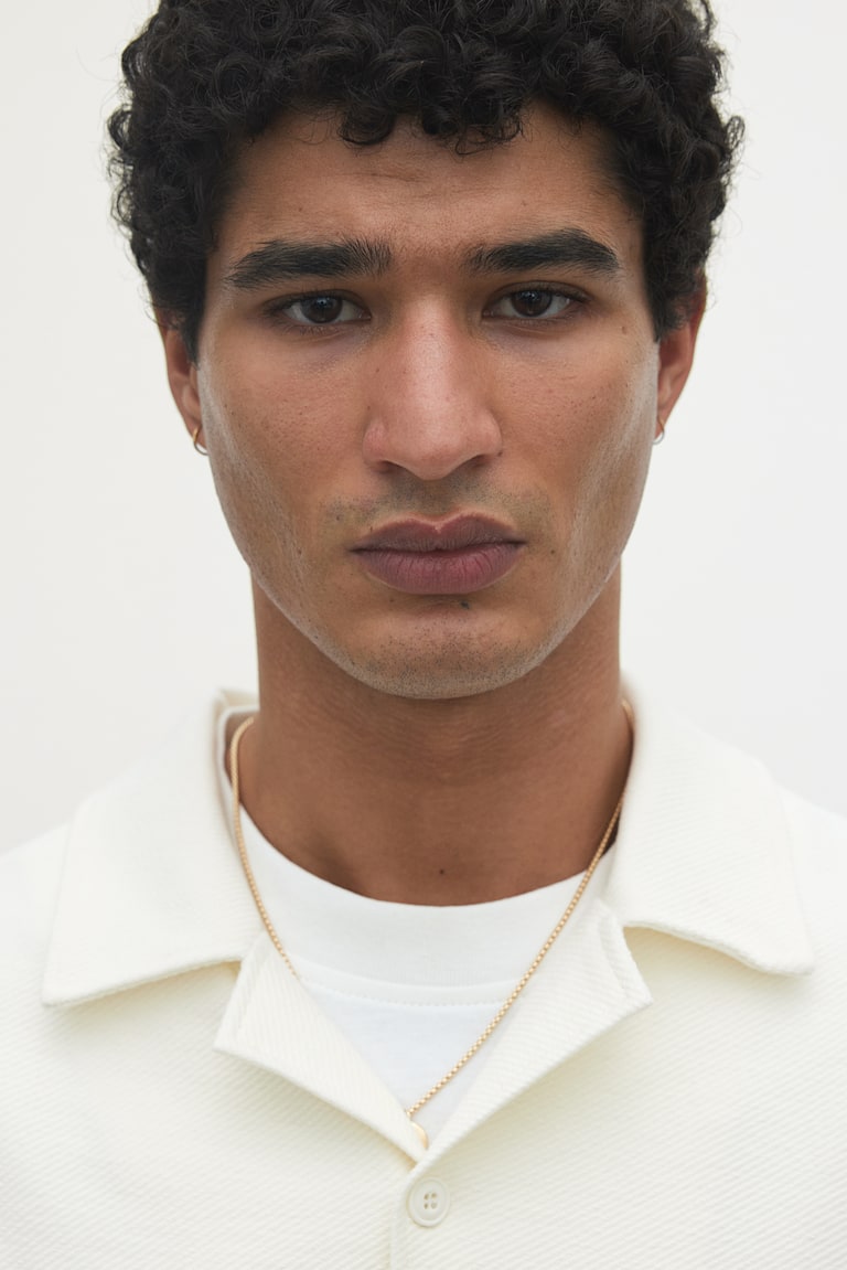 H&M Camisa resort cepillada Loose Fit - Negro - HOMBRE