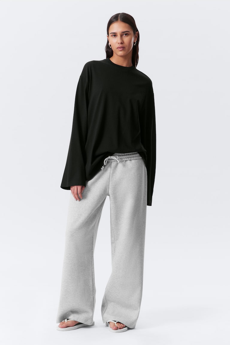 H&M Camiseta De Manga Larga Oversize - Blanco - MUJER