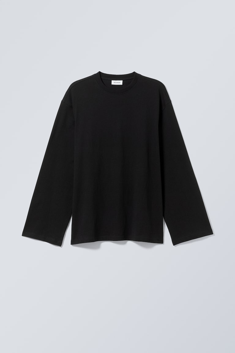 H&M Camiseta De Manga Larga Oversize - Blanco - MUJER