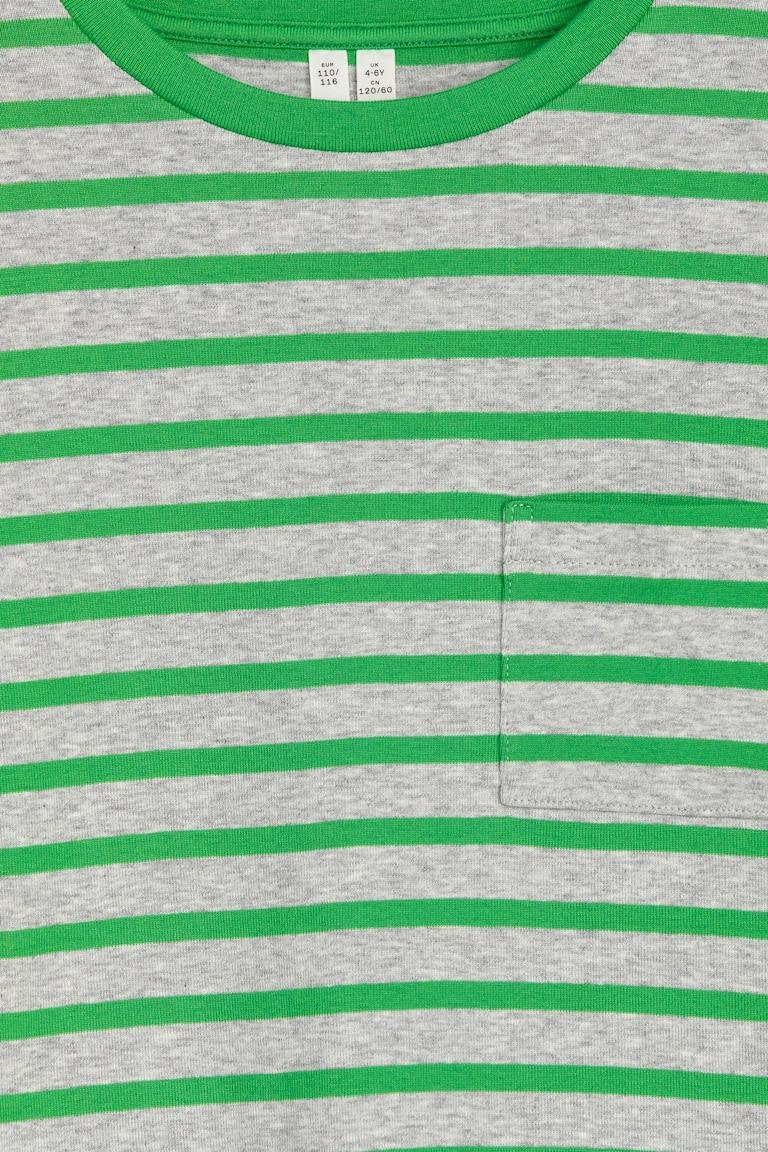 H&M Camiseta De Manga Larga - Verde Menta/azul - NIÑOS