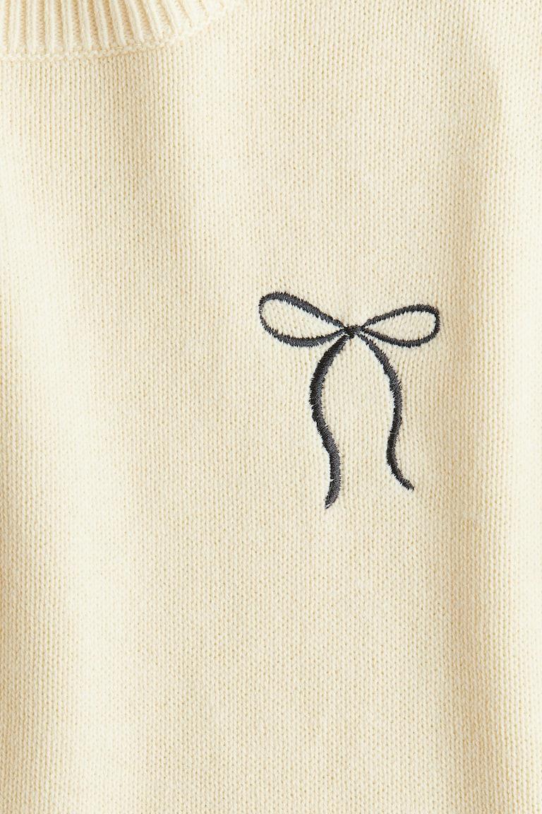 H&M Camiseta De Punto - Crema/Rayas - NIÑOS