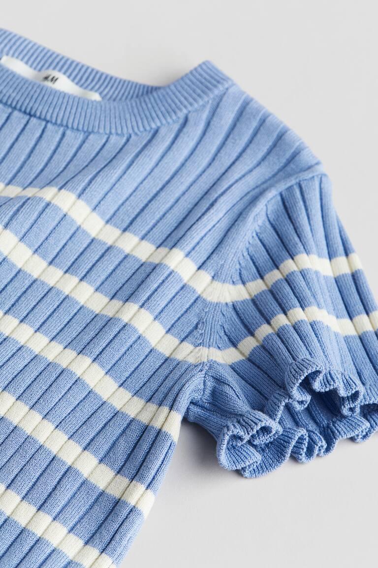 H&M Camiseta En Punto De Canalé - Lila Claro - NIÑOS