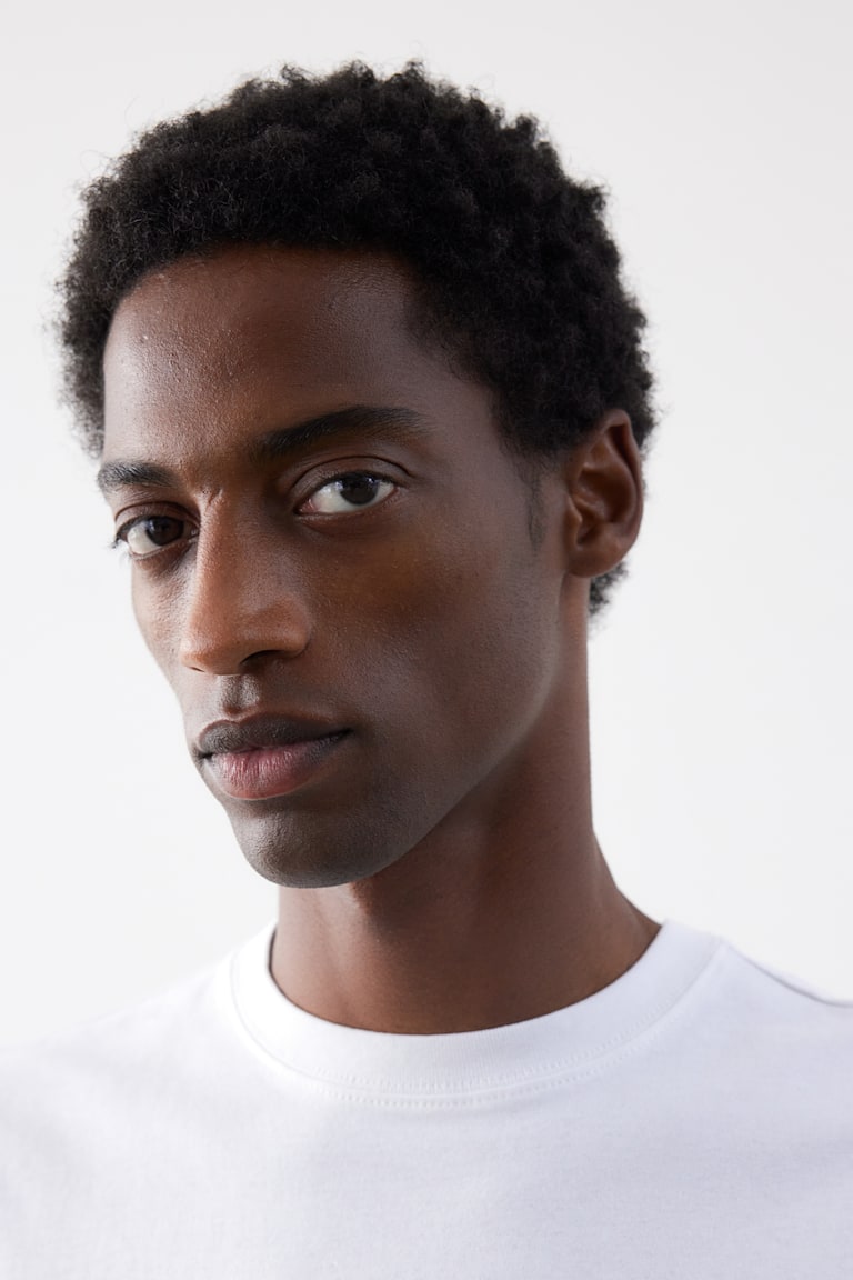 H&M Camiseta Loose Fit - Blanco - HOMBRE