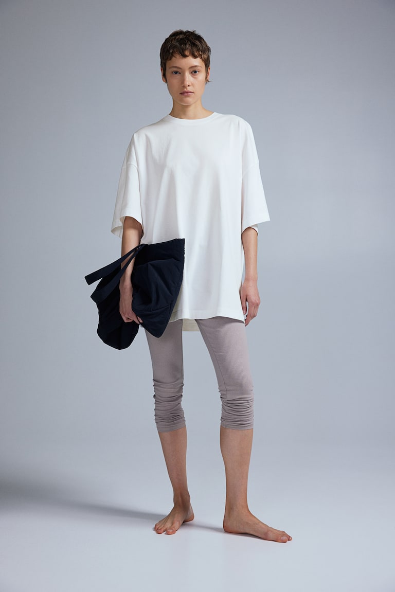 H&M Camiseta oversize - Negro - MUJER