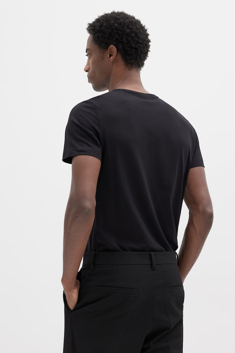 H&M Camiseta Slim Fit - Negro - HOMBRE