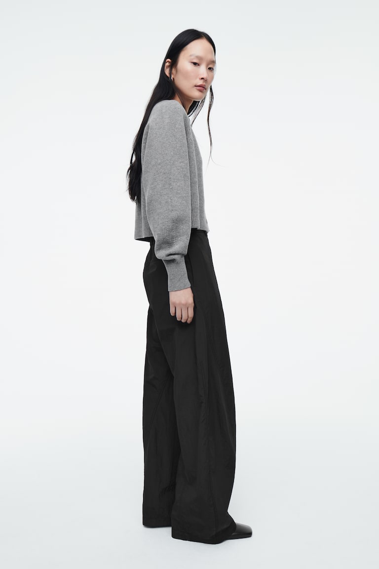 H&M CÁRDIGAN DE LANA CROPPED - ROJO - MUJER