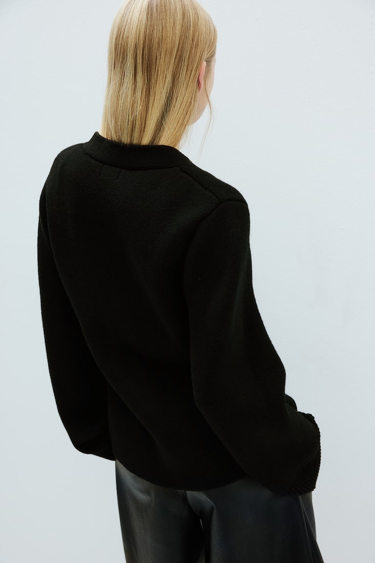 H&M Cárdigan En Punto De Lana - Negro - MUJER