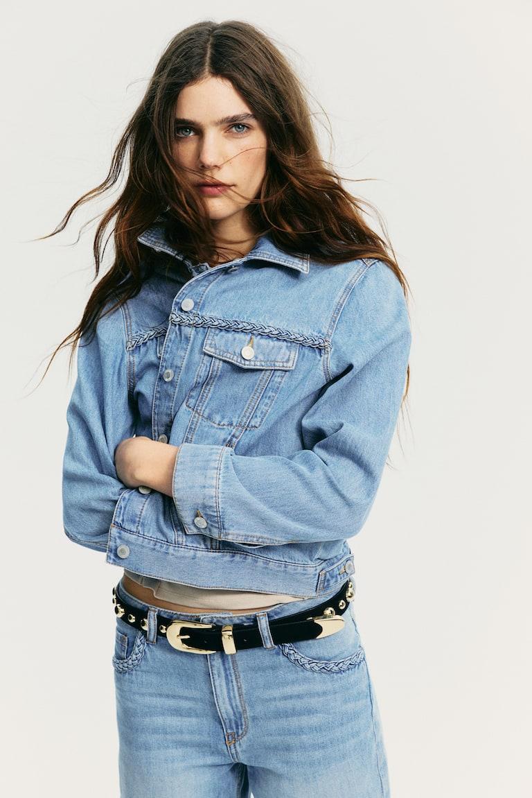H&M Cazadora Denim - Azul Denim Claro - MUJER