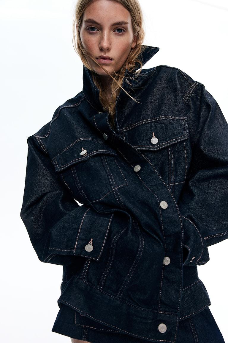 H&M Cazadora denim oversize - Azul denim claro - MUJER