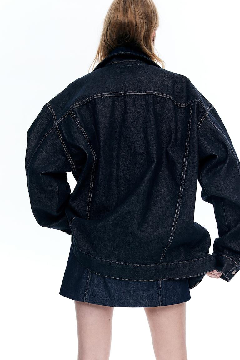 H&M Cazadora Denim Oversize - Negro - MUJER