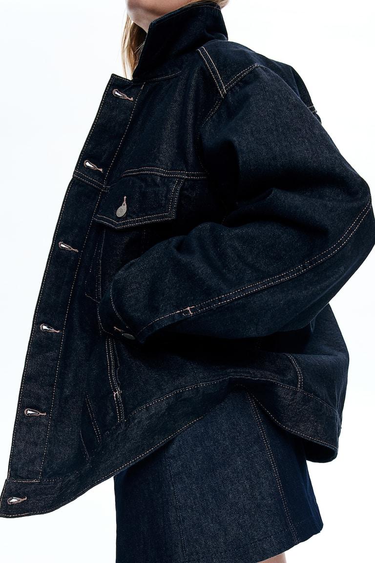 H&M Cazadora Denim Oversize - Negro - MUJER