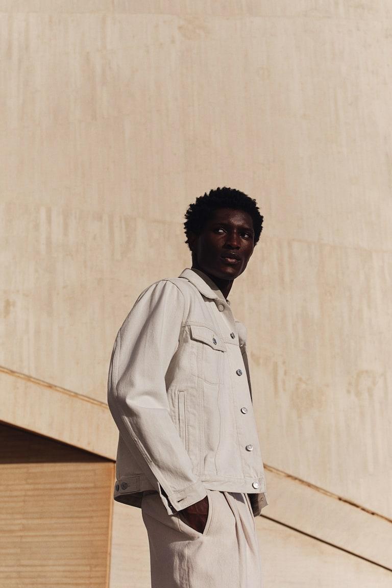 H&M Cazadora Denim Regular Fit - Beige Claro - HOMBRE