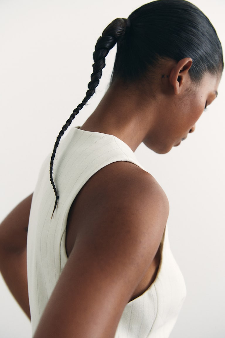 H&M Chaleco De Traje Largo - Beige Claro - MUJER