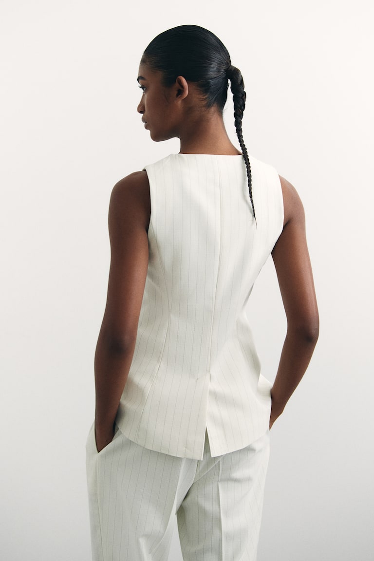 H&M Chaleco De Traje Largo - Negro - MUJER