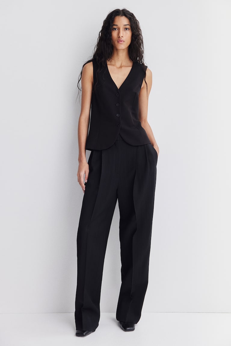 H&M Chaleco De Traje - Negro - MUJER
