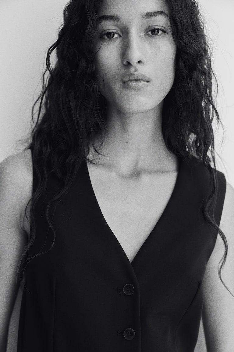 H&M Chaleco de traje - Negro - MUJER