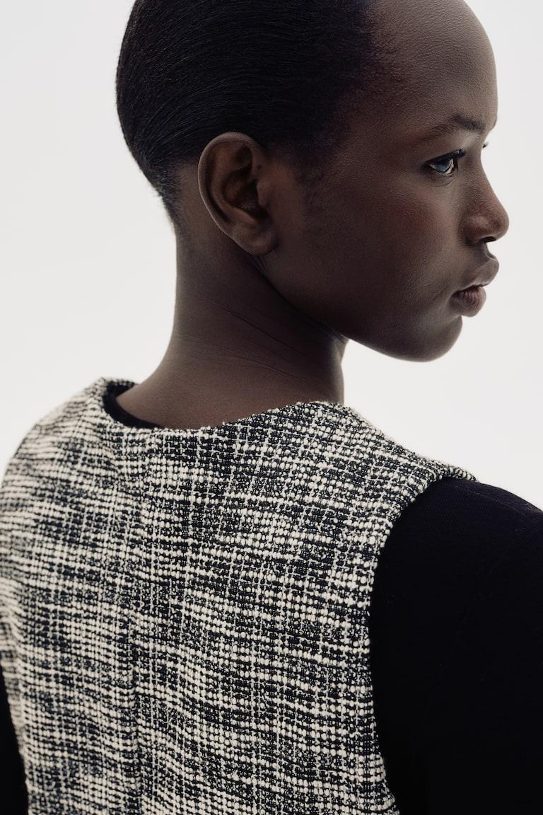 H&M Chaleco En Punto Bouclé - Negro - MUJER