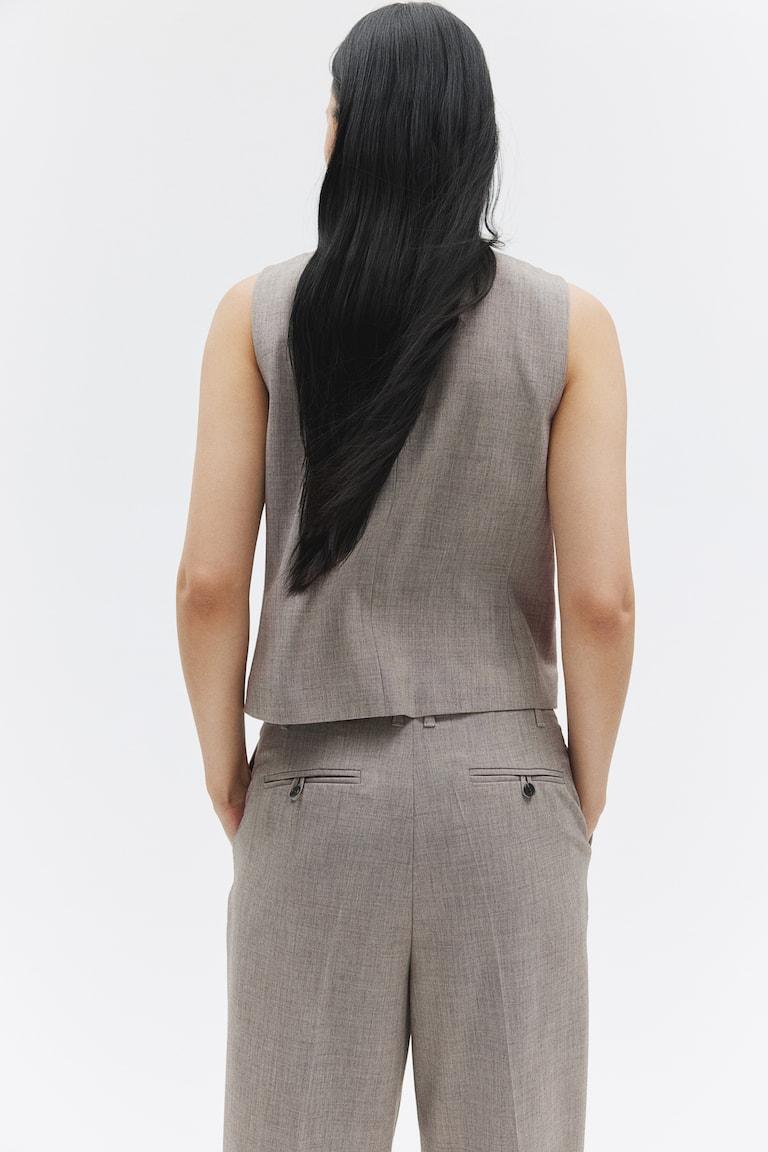 H&M Chaleco Sastre De Traje - Beige Grisáceo - MUJER