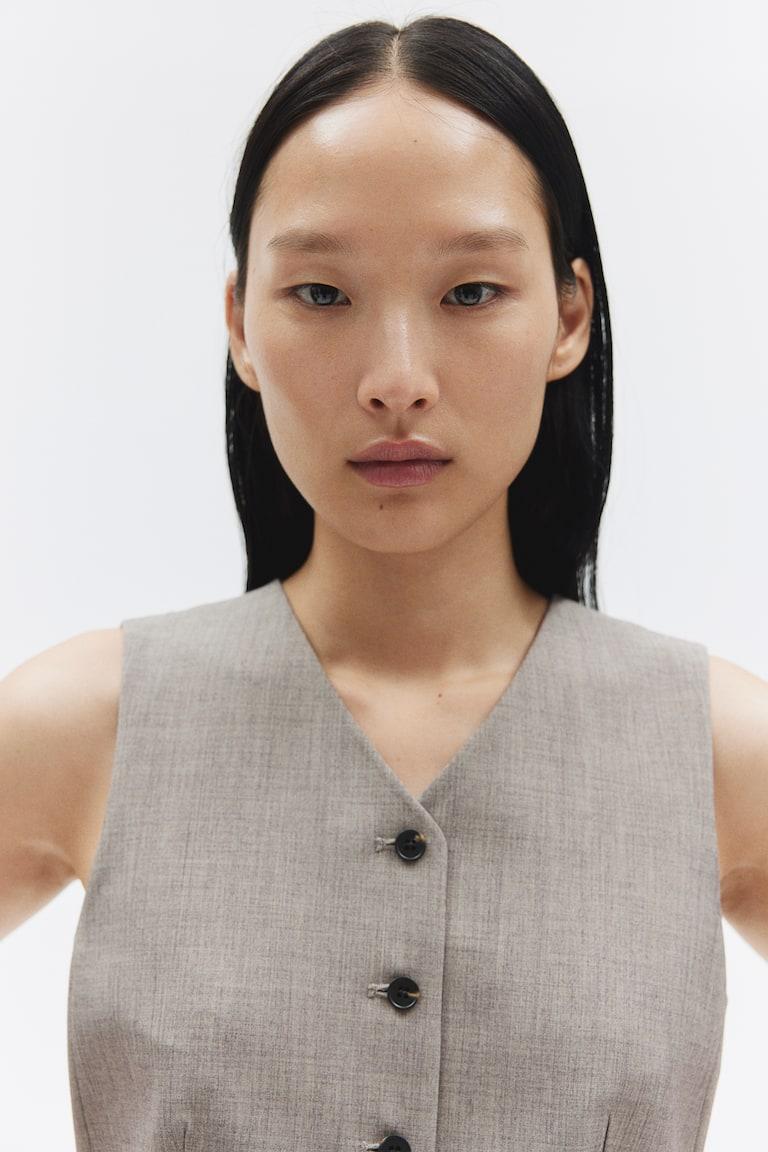 H&M Chaleco Sastre De Traje - Gris Oscuro - MUJER