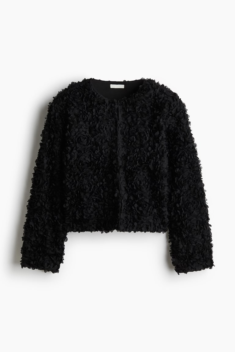 H&M Chaqueta Con Aplicaciones - Negro - MUJER