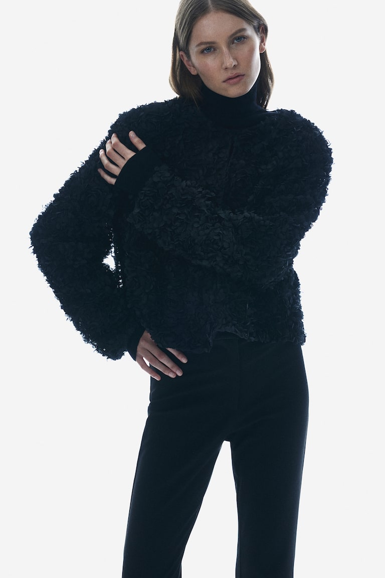 H&M Chaqueta con aplicaciones - Negro - MUJER