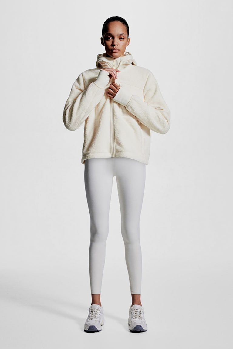 H&M Chaqueta De Deporte En Borreguito - Crema - MUJER