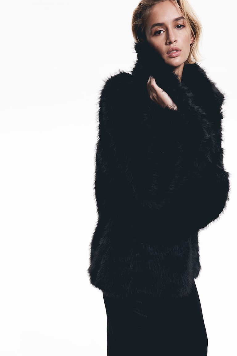 H&M Chaqueta Efecto Pelo - Beige - MUJER