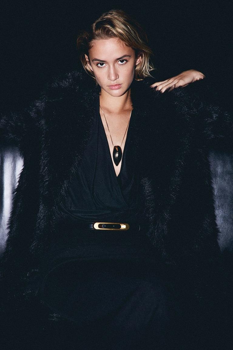 H&M Chaqueta efecto pelo - Negro - MUJER