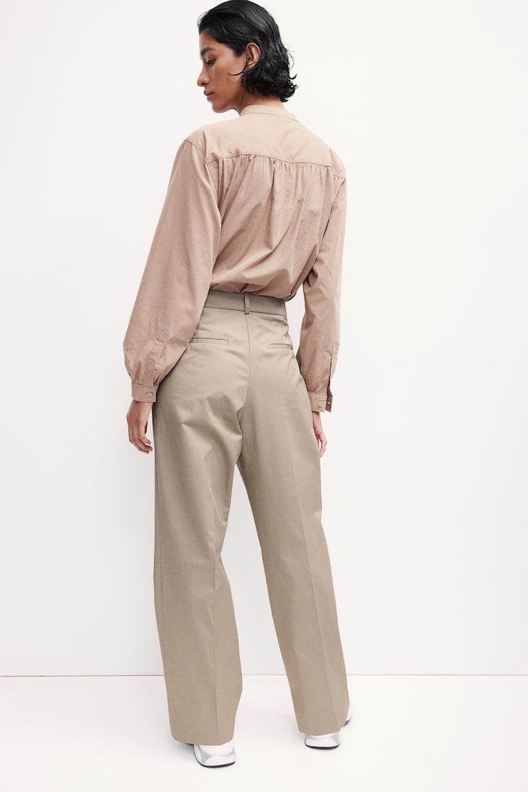 H&M Chinos Con Raya - Blanco - MUJER