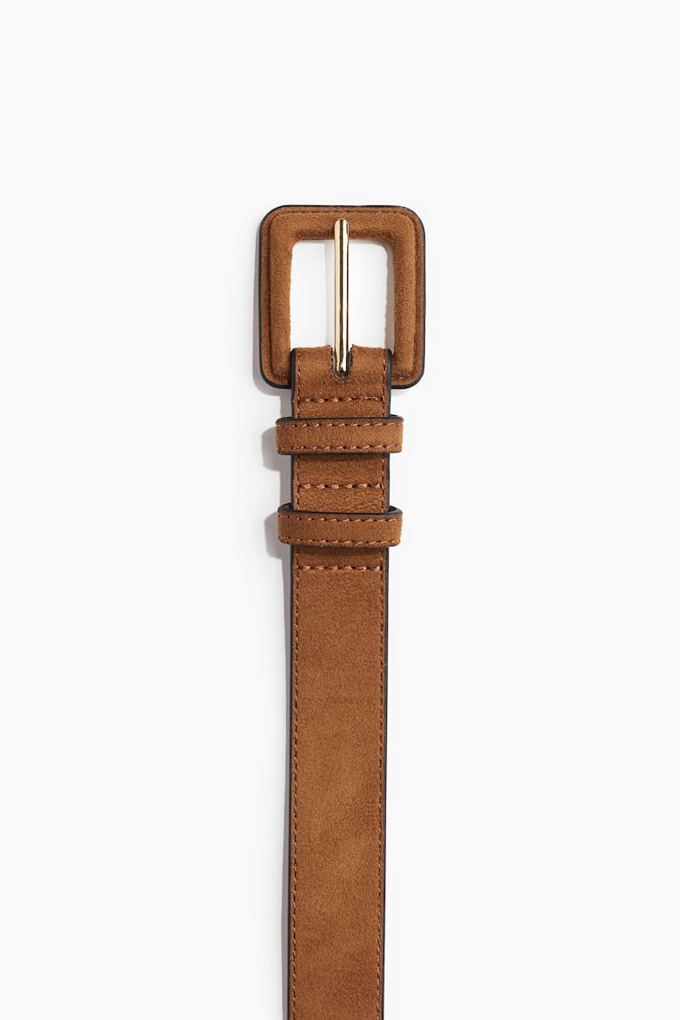 H&M Cinturón - Beige Oscuro/Motivo Leopardo - MUJER