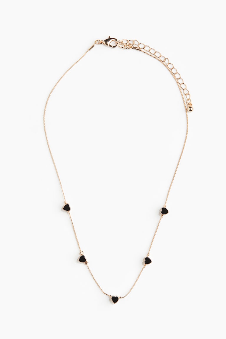 H&M Collar - Dorado/Corazones blancos - MUJER