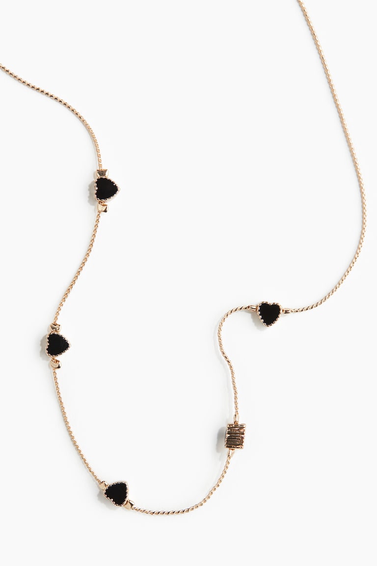 H&M Collar - Dorado/Corazones Negros - MUJER