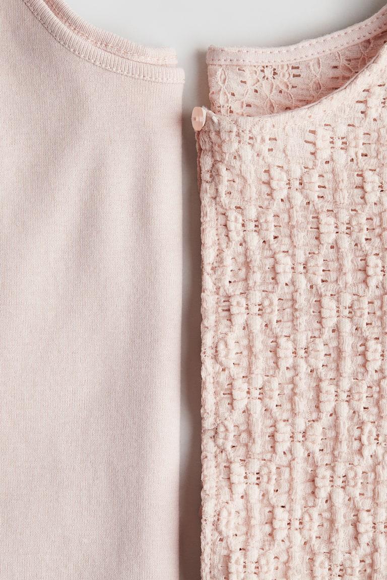 H&M Conjunto De Camiseta Y Cárdigan - Blanco - NIÑOS