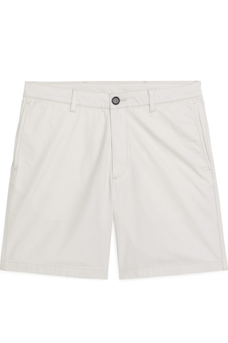 H&M Cotton Shorts - Gris claro - HOMBRE
