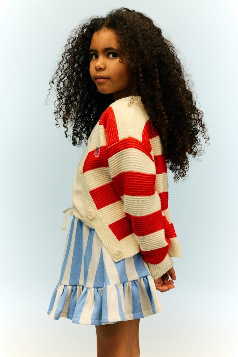 H&M Falda con volante - Amarillo claro/Lazos - NIÑOS